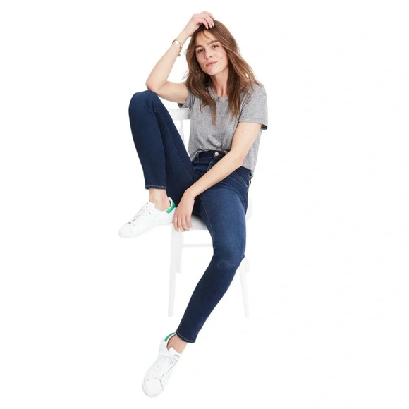 Madewell 10" High-Rise Skinny Jeans in Hayes Wash Women's Size 25 - Picture 6 of 15